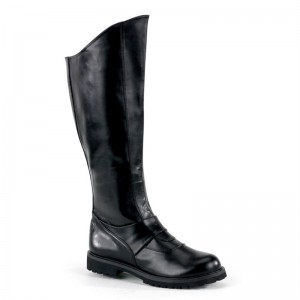 Botas Hasta La Rodilla Pleaser Gotham-100 Vegan Leather Hombre Negros | MEXICO UKDYZN